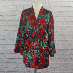 Vintage 80s Victorias Secret Floral Robe